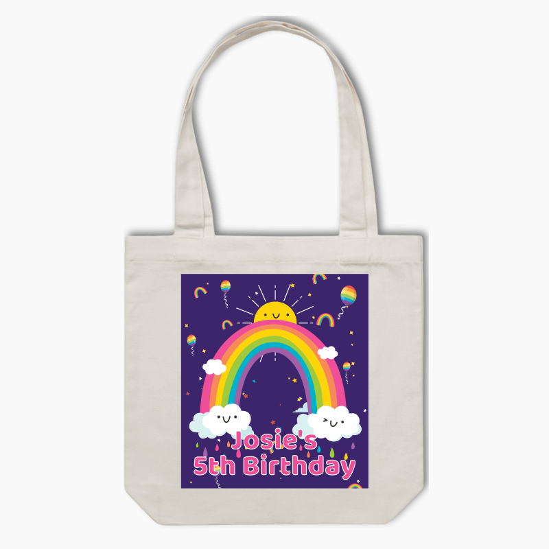 Personalised Rainbow Party Tote Bag