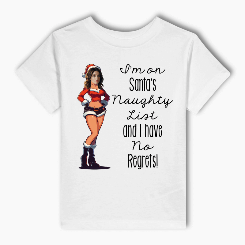 Personalised 'Santas Naughty List' Photo T-Shirt