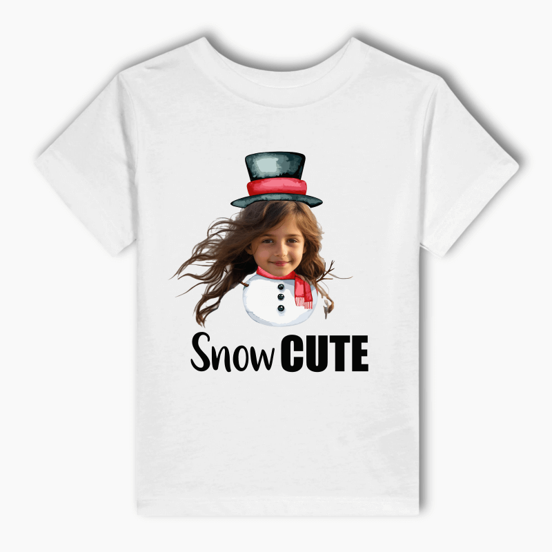 Personalised "Snow Cute" Kids Christmas T-Shirt
