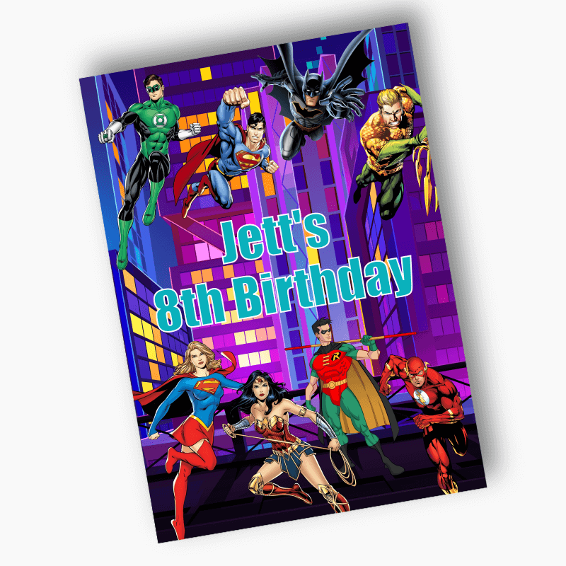 Personalised Superheroes Birthday Party Posters