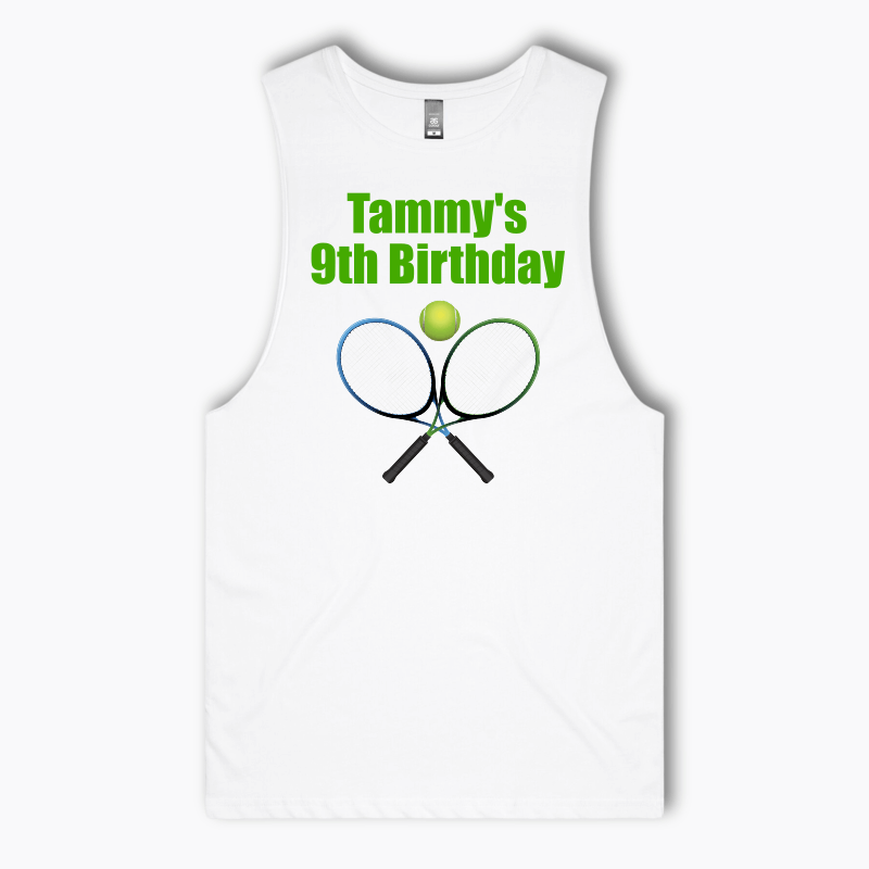 Personalised Tennis Party Tank Singlet