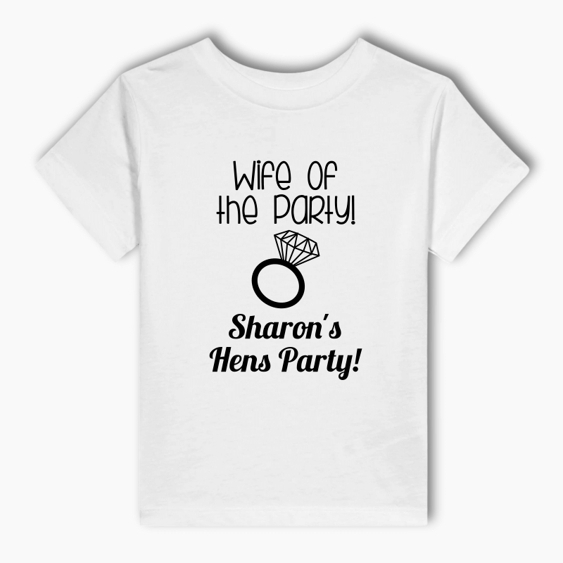 Personalised Wife of the Party Adults T-Shirt