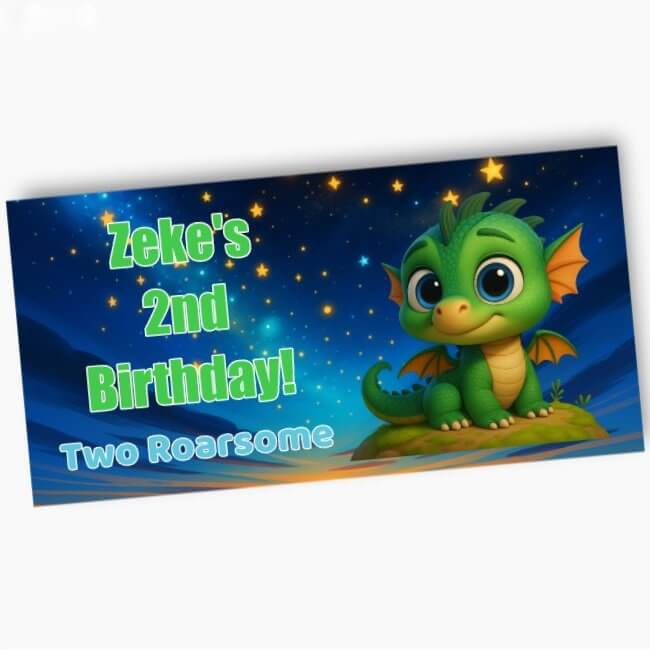 Personalised AI Generated Kids Birthday Party Banners