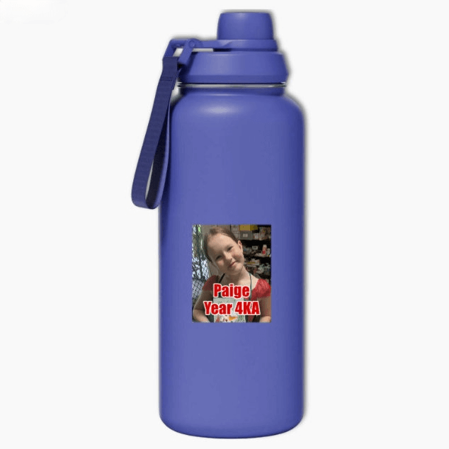 Custom Rectangle School Labels with Photo