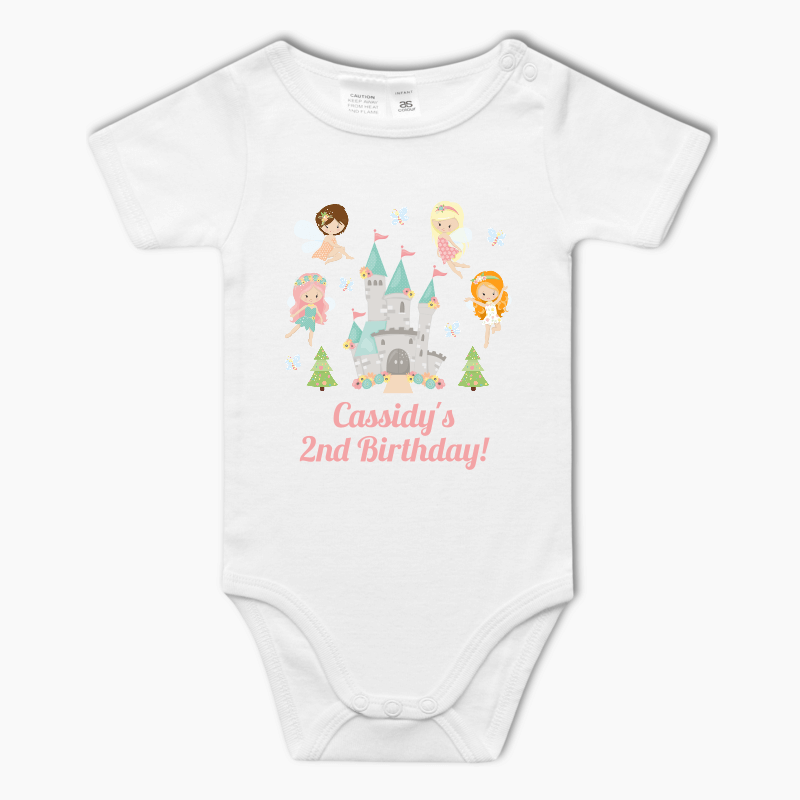 Personalised Spring Fairies Baby One-Piece Romper