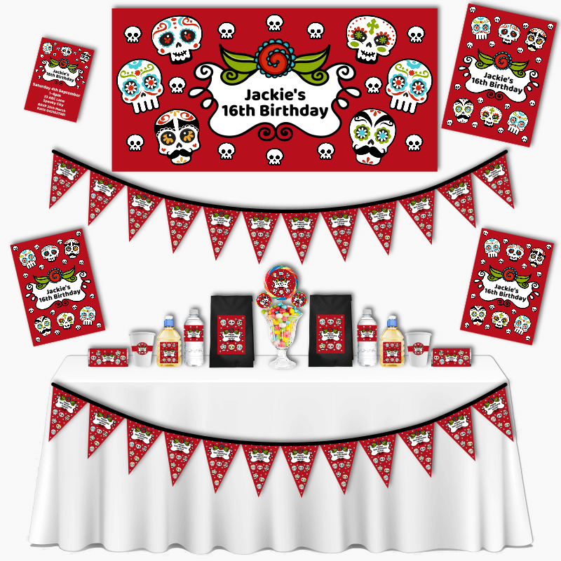 Personalised Day of the Dead Grand Birthday Party Pack