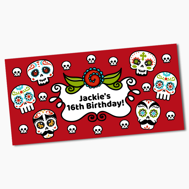 Personalised Day of the Dead Birthday Party Banners