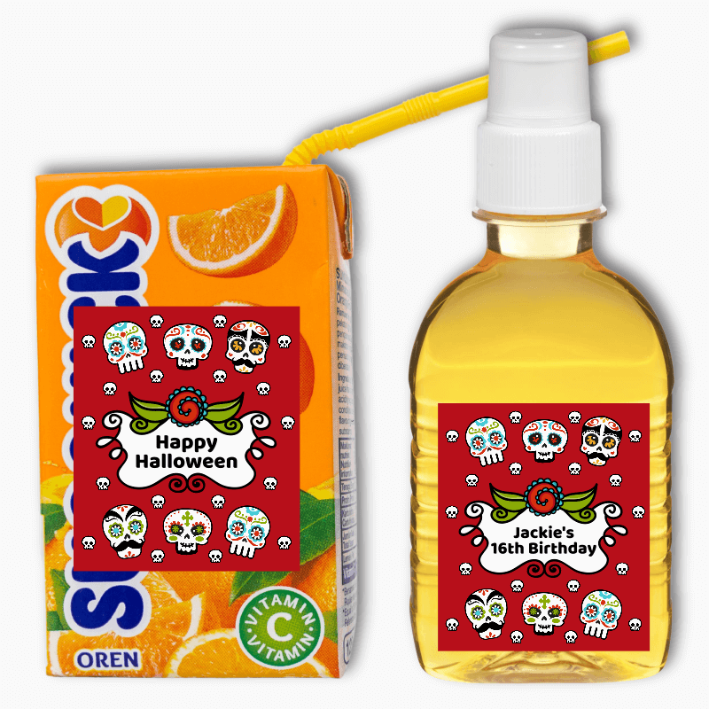 Day of the Dead Party Rectangle Favour Stickers