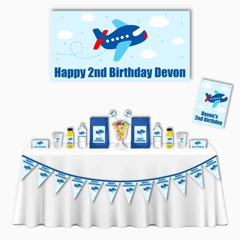 Personalised Airplane Deluxe Birthday Party Pack