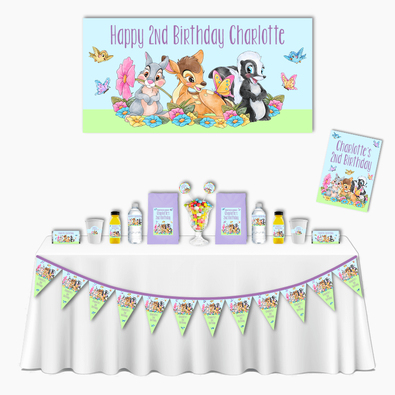 Personalised Bambi Deluxe Birthday Party Pack