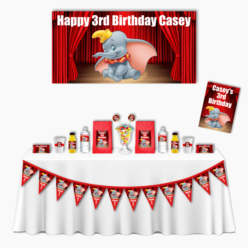 Personalised Dumbo Deluxe Birthday Party Pack
