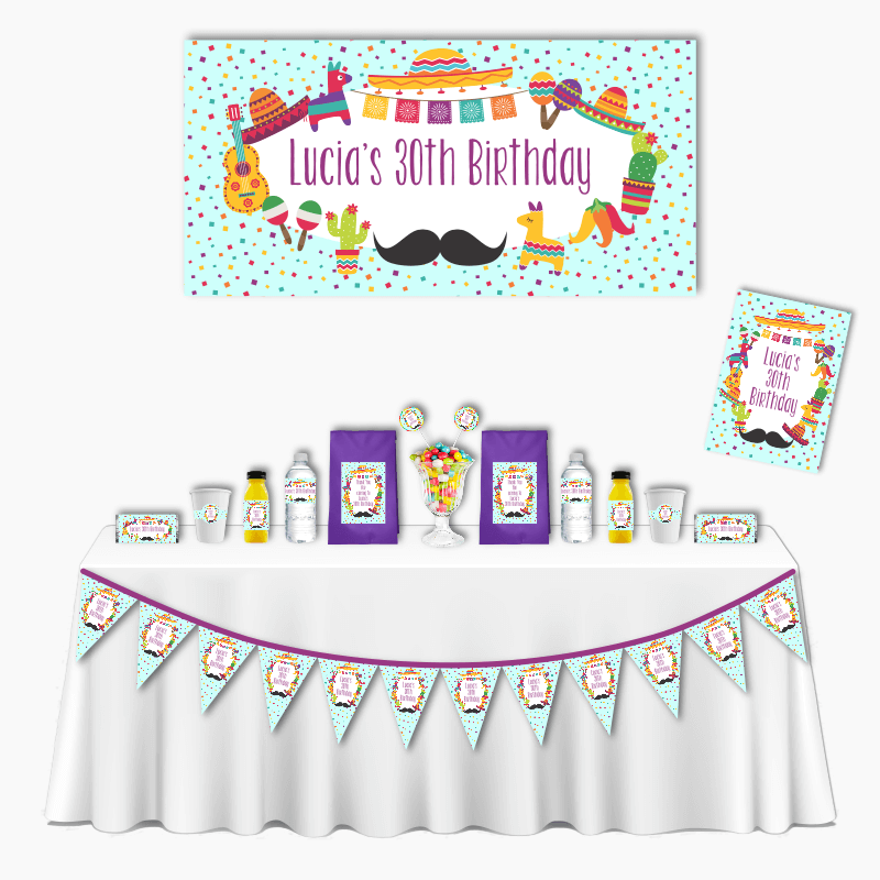 Personalised Mexican Fiesta Deluxe Party Pack