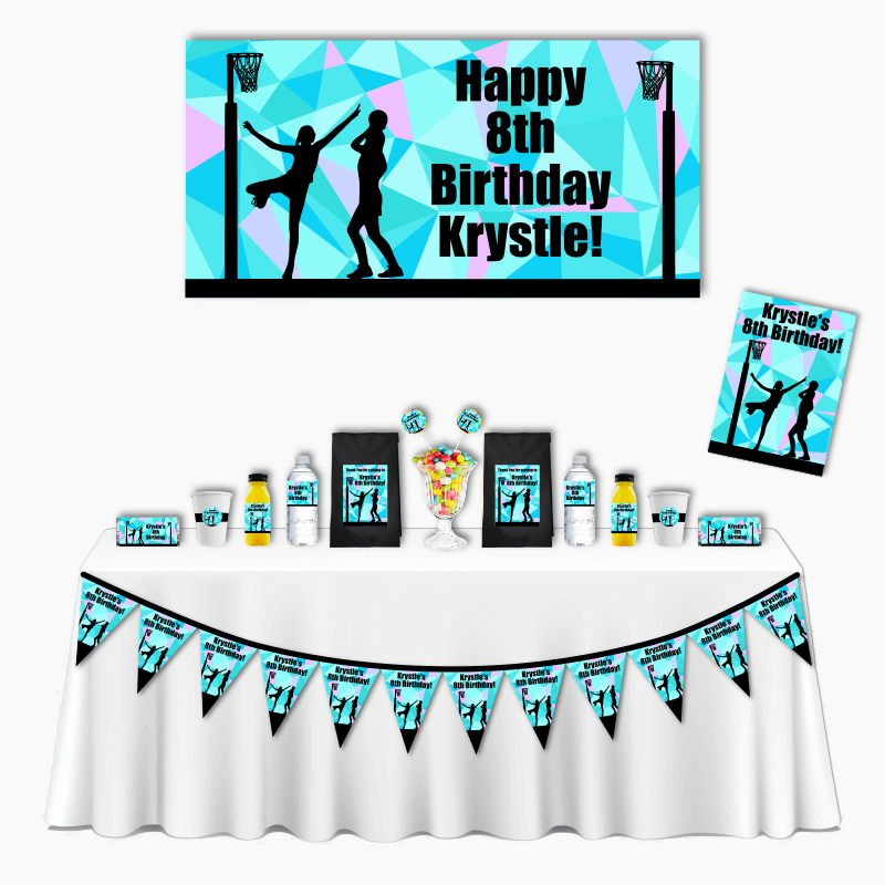Personalised Netball Deluxe Birthday Party Pack