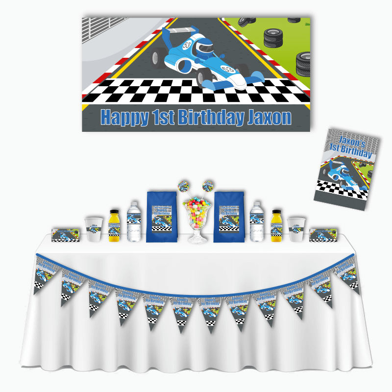 Personalised Race Car Deluxe Party Pack