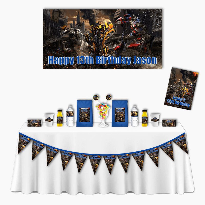 Personalised Transformers Deluxe Birthday Party Pack