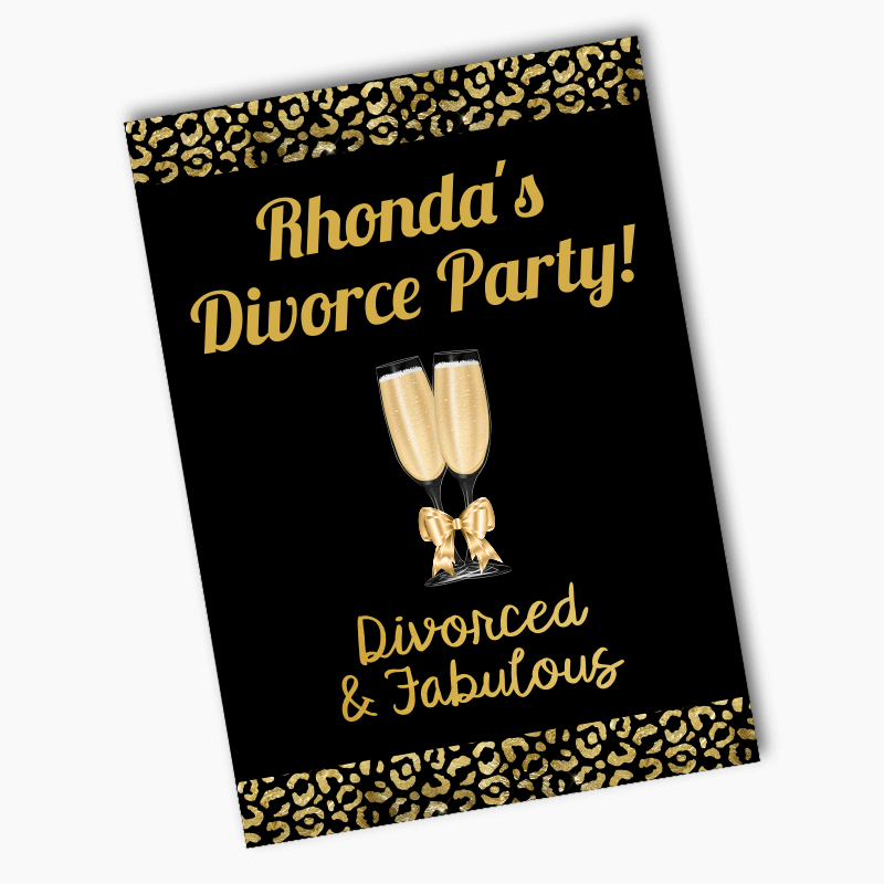 Personalised Divorced and Fabulous Party Posters