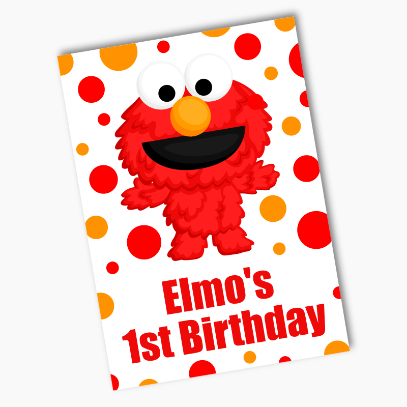 Personalised Elmo Birthday Party Posters