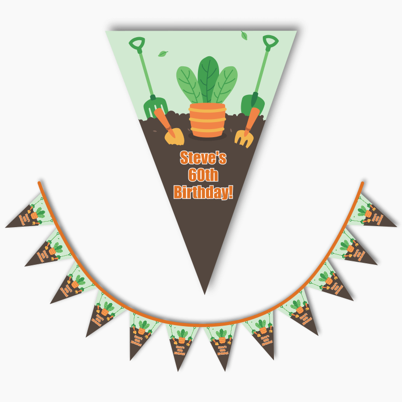 Personalised Gardening Party Flag Bunting