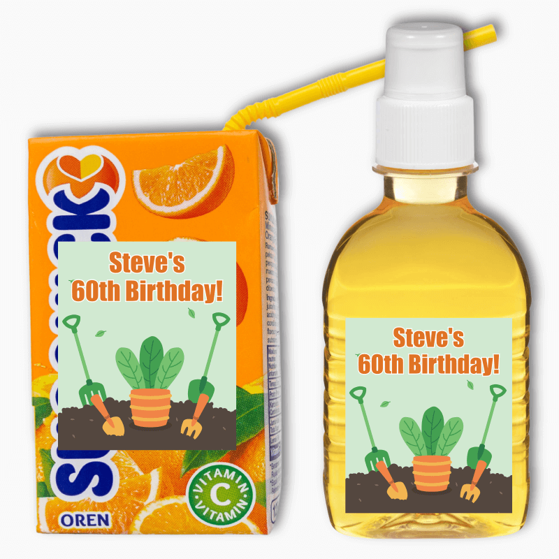 Gardening Birthday Party Rectangle Favour Stickers