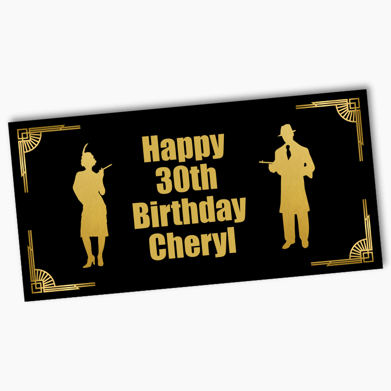 Personalised 1920s Gatsby &amp; Gangster Party Banners