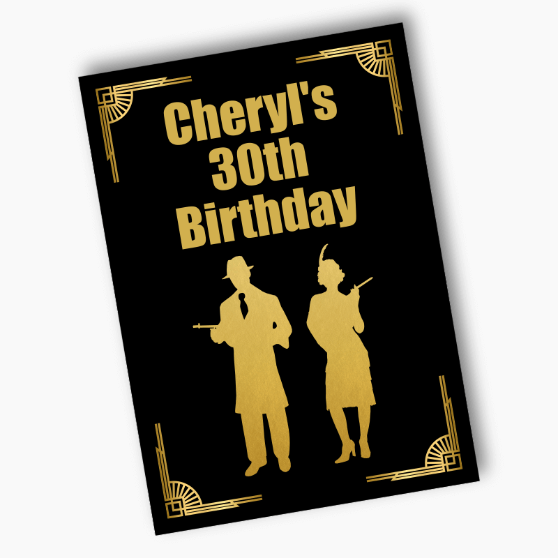 Personalised 1920s Gatsby &amp; Gangster Party Posters