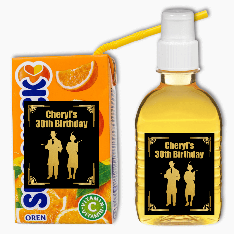 Gatsby 1920s Birthday Party Rectangle Favour Stickers