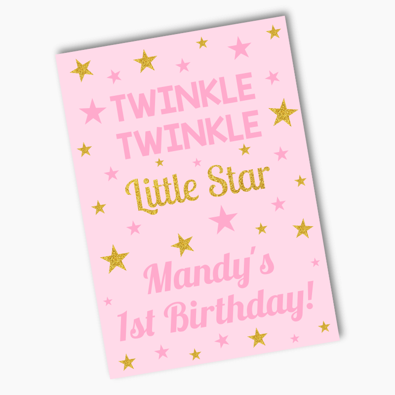 Boys Twinkle Twinkle Little Star Party Poster