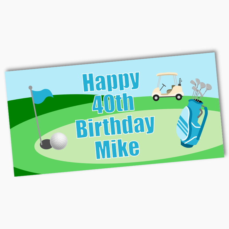 Personalised Golf Birthday Party Banners