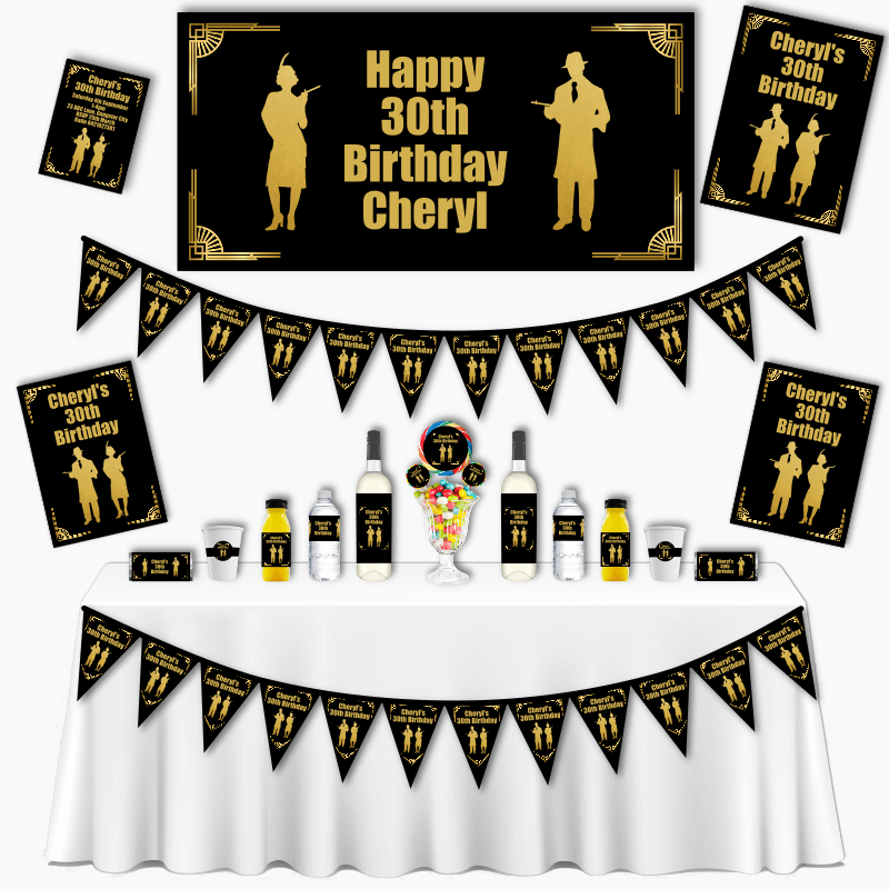 Personalised 1920s Gatsby &amp; Gangster Grand Party Pack