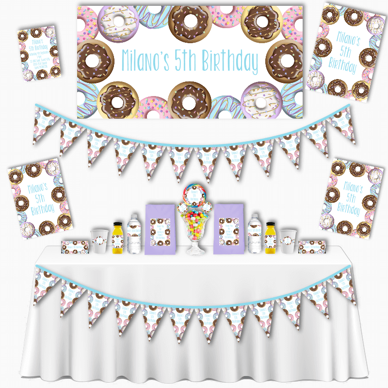 Personalised Rainbow Donut Grand Party Pack
