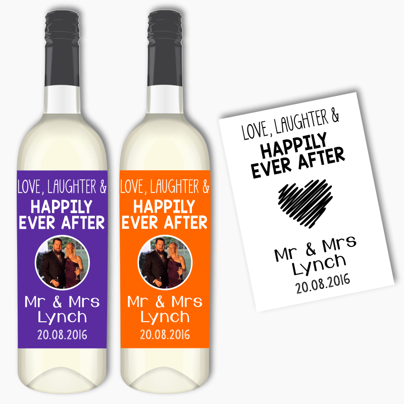 Happily Ever After Wedding Wine Labels