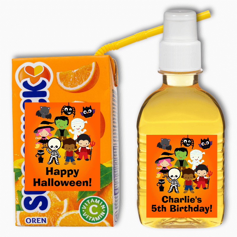 Happy Halloween Party Rectangle Drink Labels