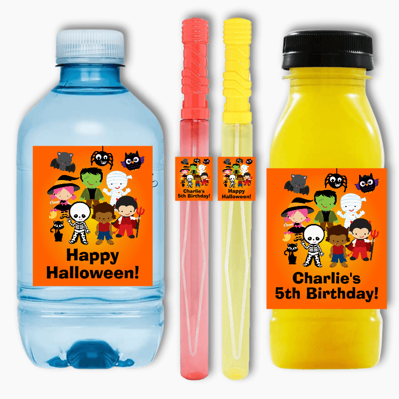 Happy Halloween Party Rectangle Favour Stickers