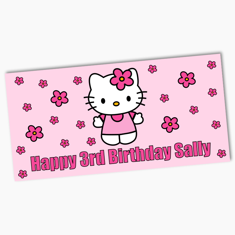 Personalised Hello Kitty Birthday Party Banners