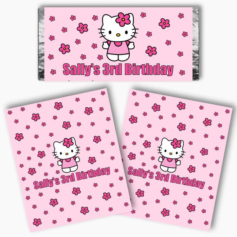 Personalised Hello Kitty Party Mini Chocolate Labels