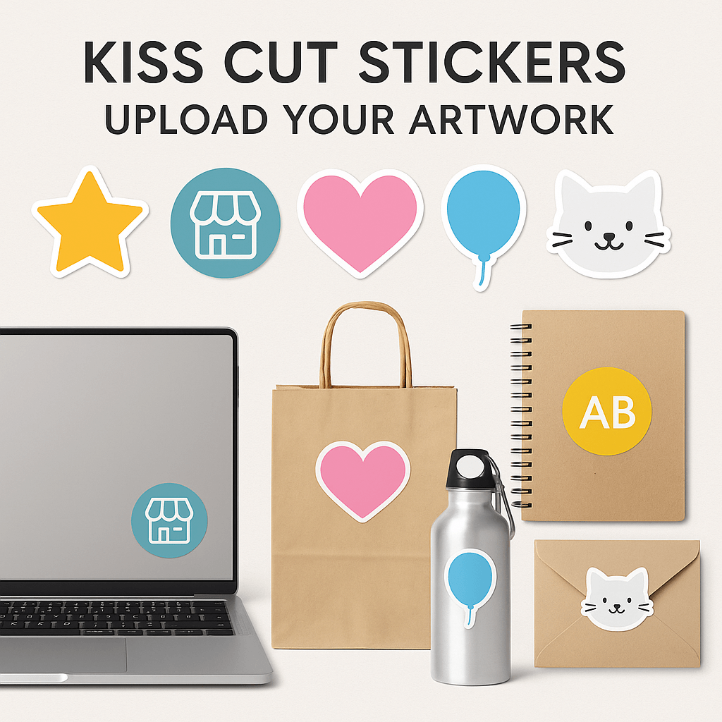 Personalised Kiss Cut Custom Shape Stickers