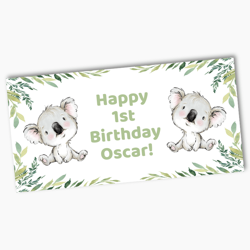 Personalised Koala Bear Party Banners