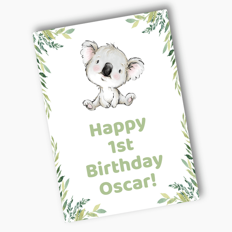 Personalised Koala Bear Party Posters