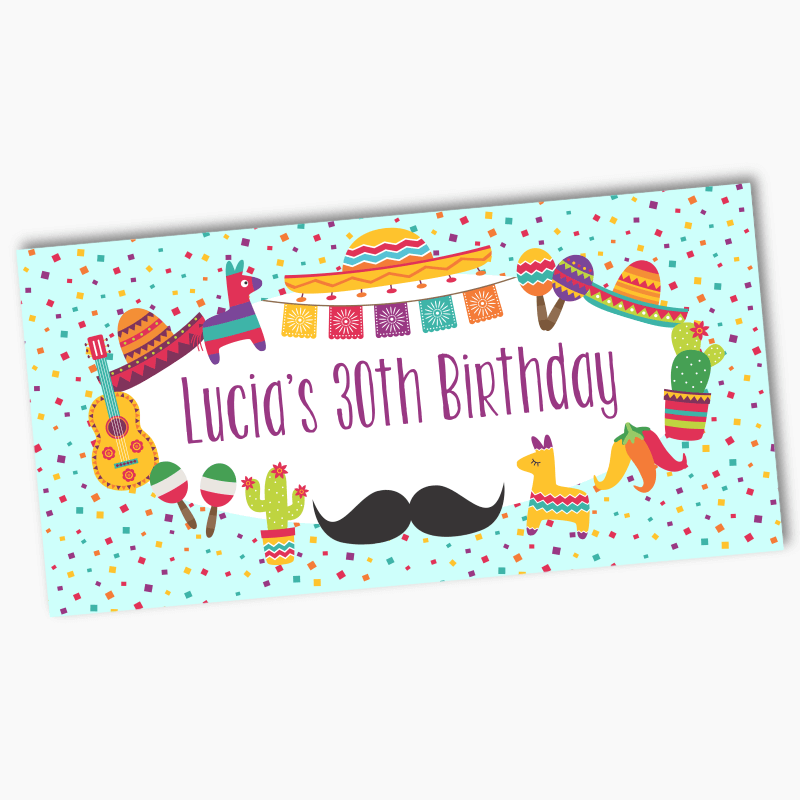 Personalised Mexican Fiesta Party Banners