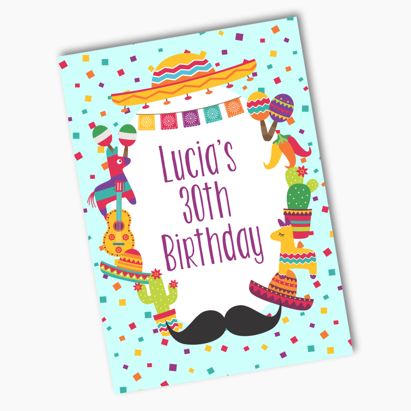 Personalised Mexican Fiesta Party Posters