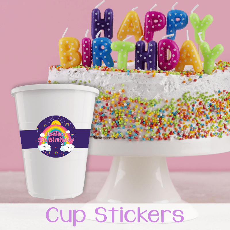 Personalised Party Cup Stickers