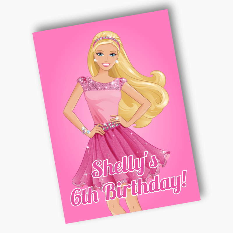 Personalised Barbie Birthday Party Posters