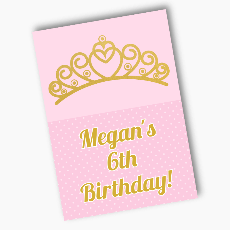 Personalised Princess Tiaras Party Posters