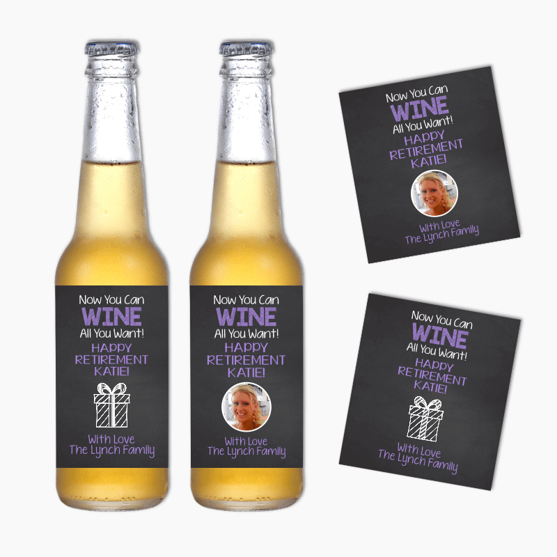 Personalised Wine All You Want Retirement Beer Labels