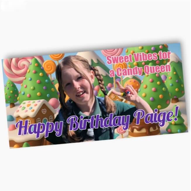 Custom AI Photo Magic Kids Birthday Party Banners