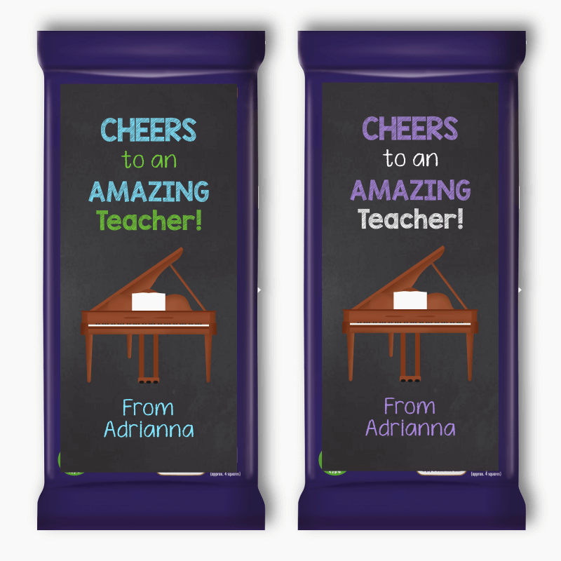 Piano Teachers Gift Cadbury Chocolate Labels