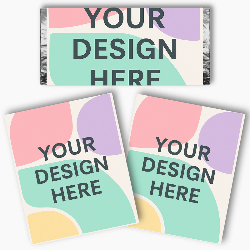 Custom Print on Demand Mini Chocolate Labels