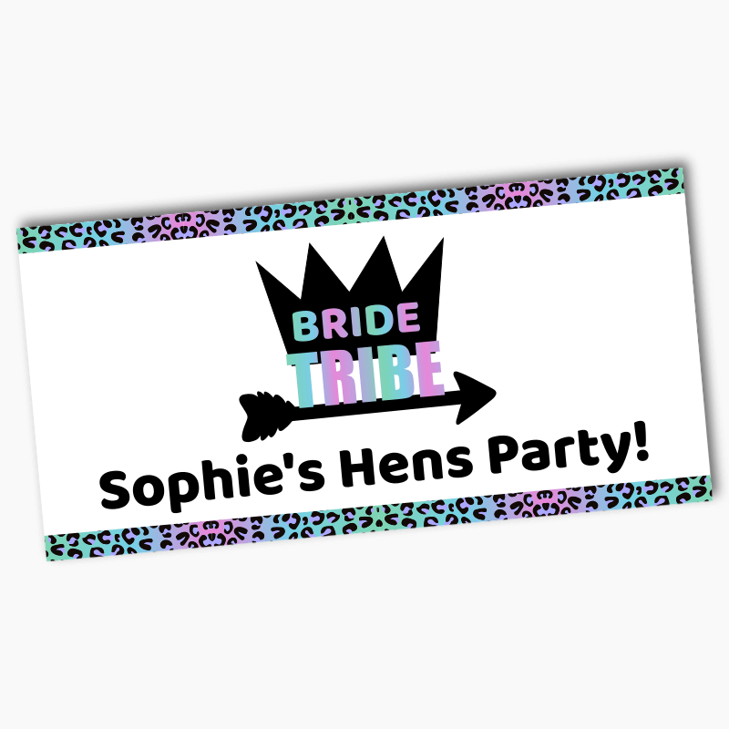 Personalised Rainbow Bride Tribe Hens Party Banners
