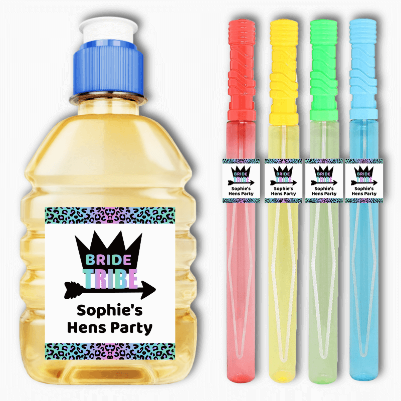 Personalised Rainbow Bride Tribe Hens Party Rectangle Stickers