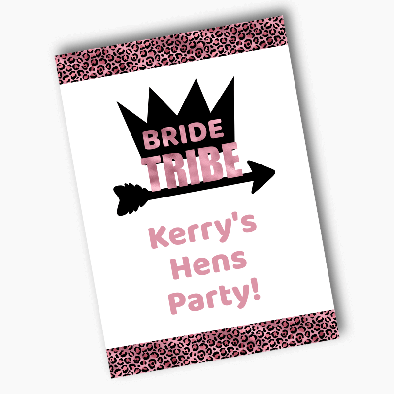 Personalised Rose Pink Bride Tribe Hens Party Posters